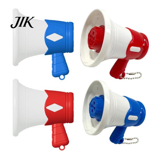 Portable Megaphone Toy Mini with Bead Chain Loud Bullhorn Keychain Pendant Recording Toddlers Boys Girls Loudspeaker Educational Musical Instruments