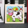 1Set Kids Jigsaw Puzzle Nice-looking Multifunctional Wood Animal Wooden Jigsaw Puzzle for Home