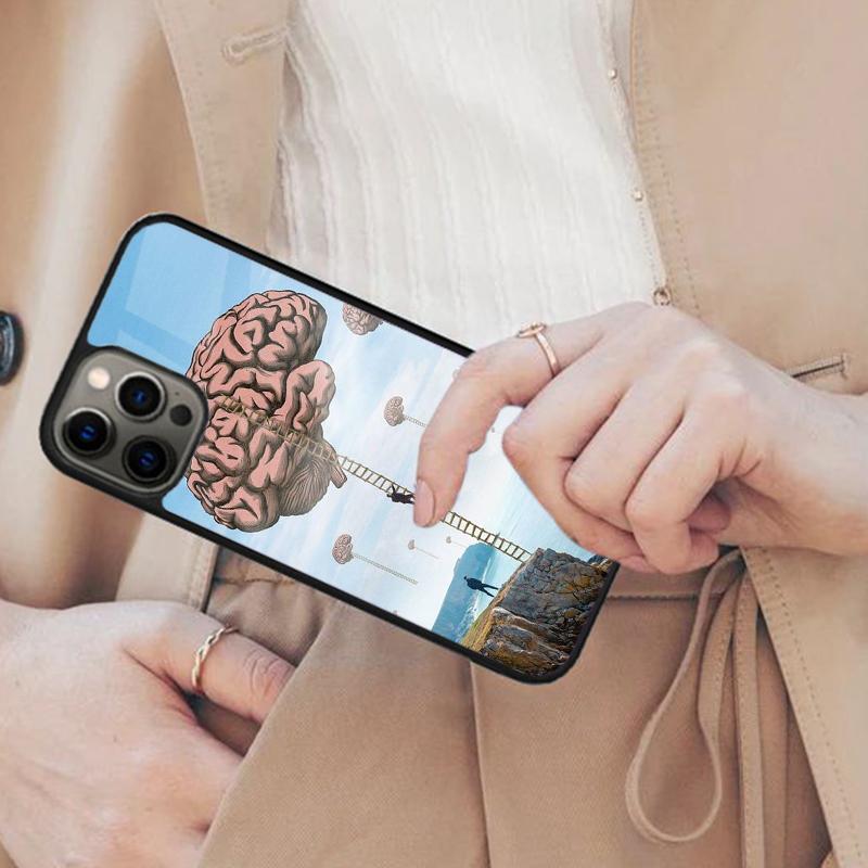 Магнитный чехол для телефона Brain Art для APPLE iPhone 17 Air 16 14 13 12 Pro Max 15 Plus Беспроводная зарядка С крышкой MagSafe