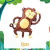 6-piece Jungle Wildlife Aluminum Foil Balloon Set for Birthday Party, Baby Shower, Animal Theme Jungle Hunting Party Decoration