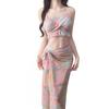 Split Swimsuit Women's Bikini Three-piece Seaside Vacation Conservative Belly Cover Slimming Hot