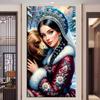 Large Size Mosaic DIY Full Diamond Painting Kits Art Woman and Bear Embroidery Cross Stitch Rhinestones