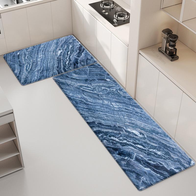 Marble Pattern Kitchen Mats Fashion Ins Style Rug For Bedroom Soft Anti-slip Mat For Bathroom Runner Floor Mat