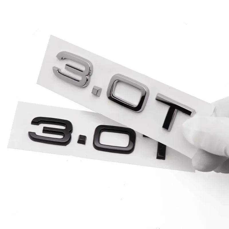 2026 3D ABS Letters Car Styling Rear Trunk Badge 1.8T 2.0T 3.0T Emblem Logo For 4HGUE A3 A4 A5 A6 A7 A8 Q2 Q3 Q5 Q7 Q8 Car Accessories