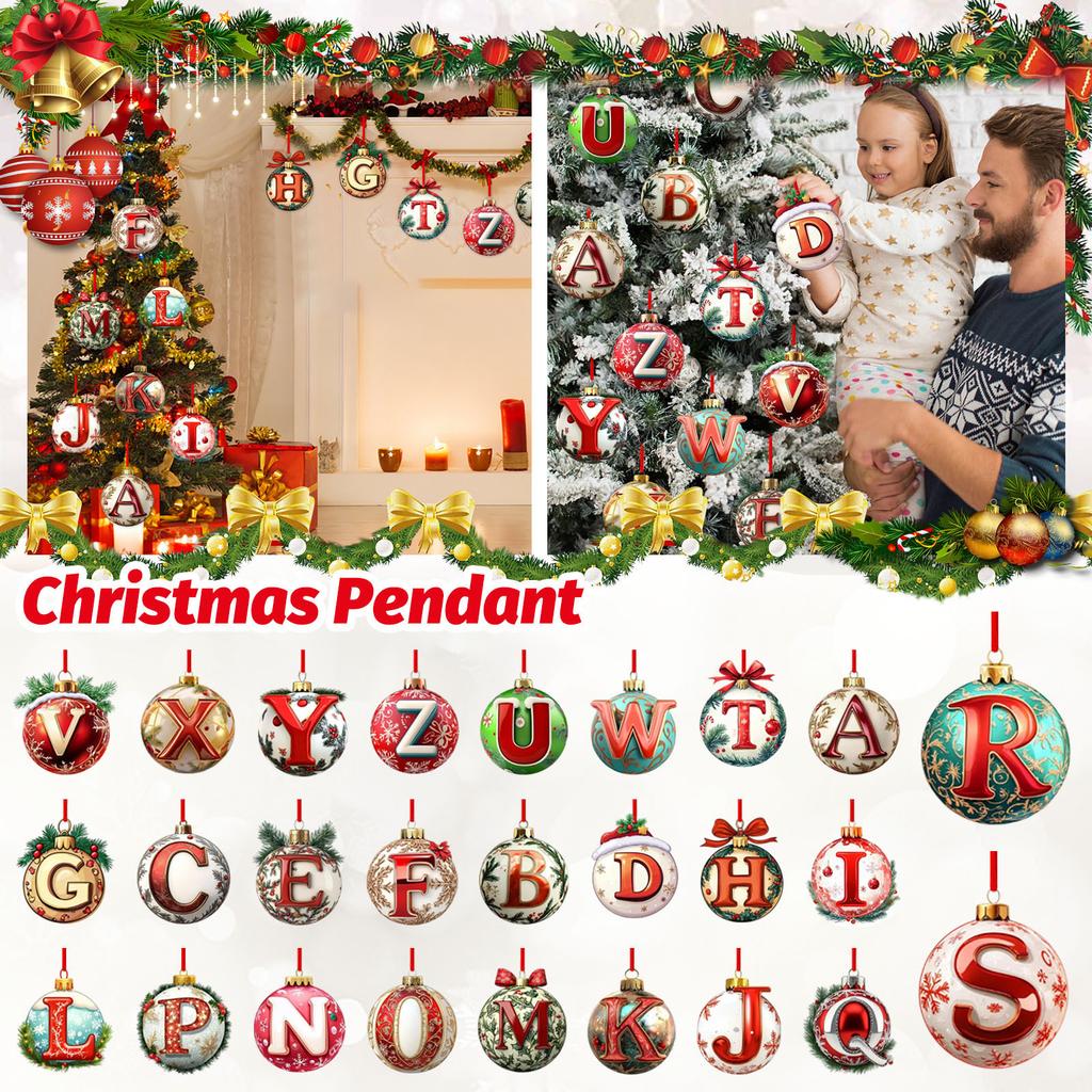 2D Christmas Decoration Pendant Christmas Tree Tag Theme Party Crafts Ornament