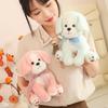 Cute Simulation Tricolor Dog Plush Toys Delicate Small Kawaii Puppy Dolls for Children and Girlfriends Birthday Gifts Room Decor