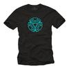 Мужская футболка Arc Reactor Stark Industries С круглым вырезом Черная S Xxxxxl