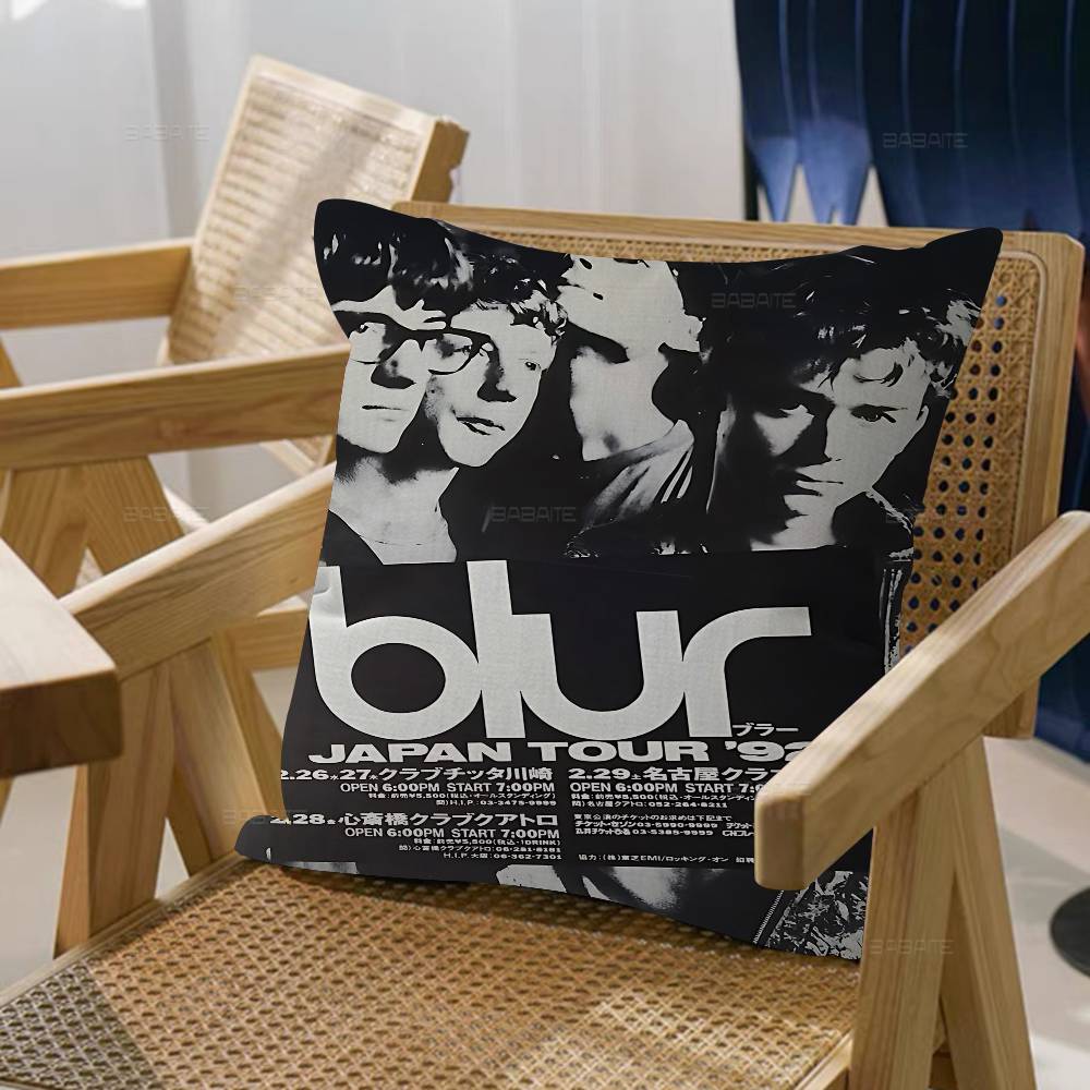 B-Blur Рок-н-ролл Группа Чехол на Подушку Наволочка Декор Наволочка Печатный Чехол на Подушку Для Дивана