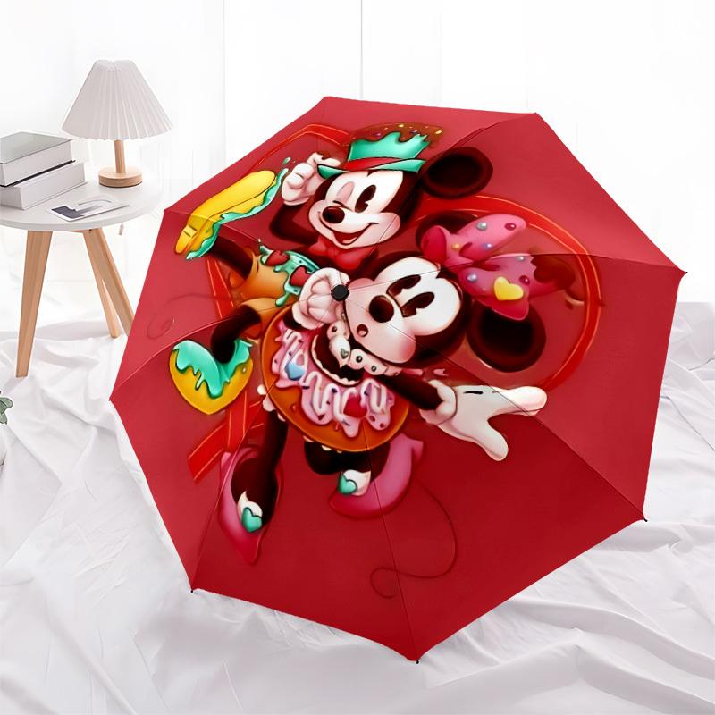 1pc Mickey, Minnie Automatic Cute Umbrella 8-Bone Design Compact Gear for Outdoor Travel, Perfect Holiday Gift yy251230012