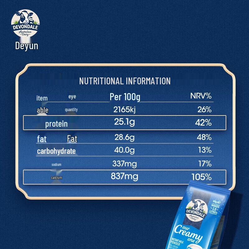 Devondale Full Cream Adult Milk Powder (2x 400g Bundle)