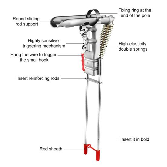 Автоматический держатель для удочки, универсальный, регулируемый, с пружинной фиксацией, опорный кронштейн для удочки