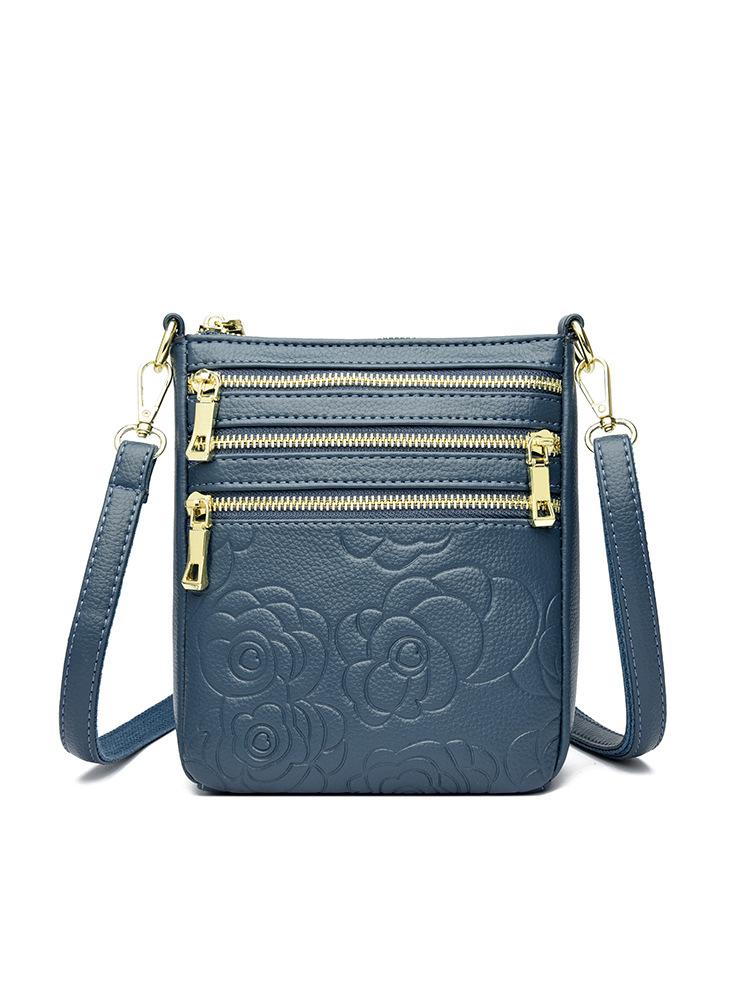 Vintage women's embossed shoulder bag style, women's bucket bag, multi-compartment crossbody bag, phone bag