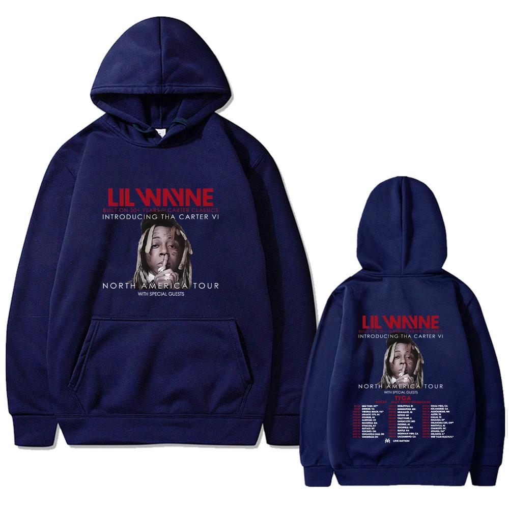 Худи с принтом рэпера Lil Wayne Tha Carter VI North America Tour 2025 для мужчин, хип-хоп, ретро, оверсайз, модный тренд