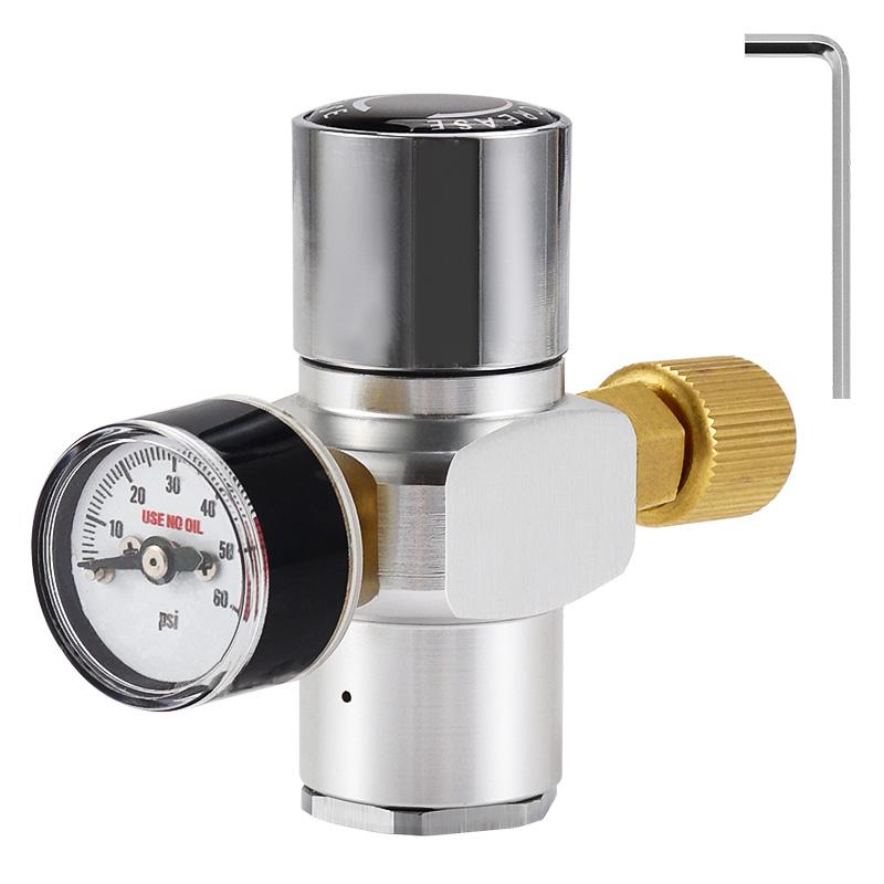 Beer Keg Co2 Charger,0-60PSI Mini Co2 Regulator,Portable Co2 Dispenser With Ball Lock Quick Disconnect For Home Brewing Beer Keg