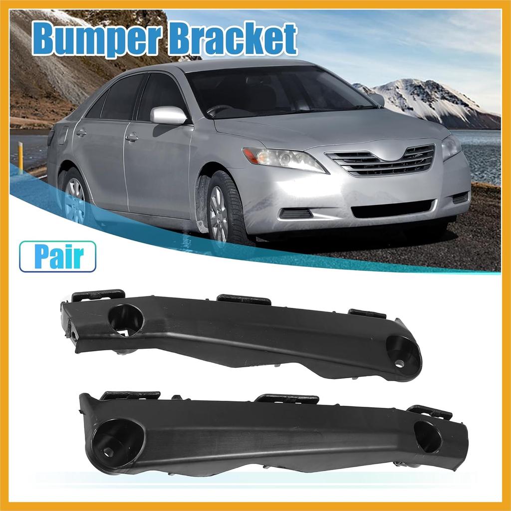 1 Pair Left and Right Side Front Bumper Retainer Support Bumper Bracket for Toyota Camry 2012-2015 5253606120 5253506130 Replacement