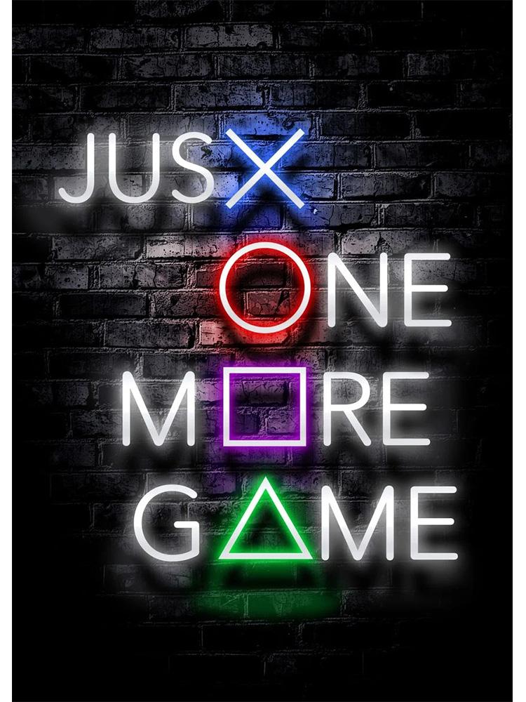 Современный неоновый эффект, плакат для игровой комнаты, игровой геймер, принты, картина на холсте, настенная художественная картина для детей, декор игровой комнаты для мальчиков, подарок