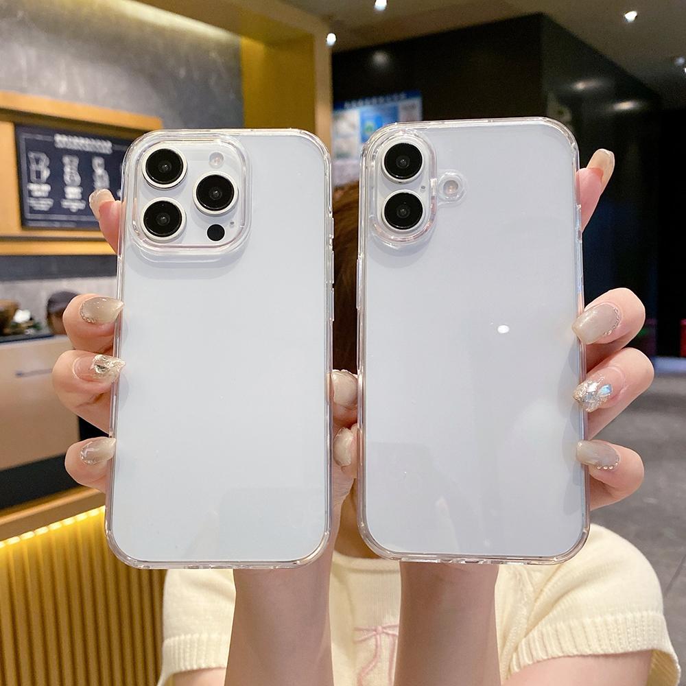 Анти-желтый прозрачный тонкий чехол для iPhone 16 Pro Max 15 Plus 14 13 Mini 12 11 X XS XR SE 2022 2020 8 iPhone16 16Plus прозрачный чехол для телефона аксессуары
