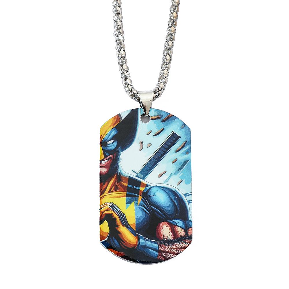 Deadpool & Wolverine Necklace Double Sided Pattern Deadpool & Wolverine Neck Chain For Friends Party Jewelry Gifts