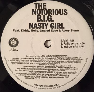 12-дюймовая пластинка NOTORIOUS B.I.G. DIDDY NELLY JAG Nasty Girl Spit Your Game PR302066 BAD BOY ENTERT 2005 США Рэп Хип-Хоп R&B Б/у