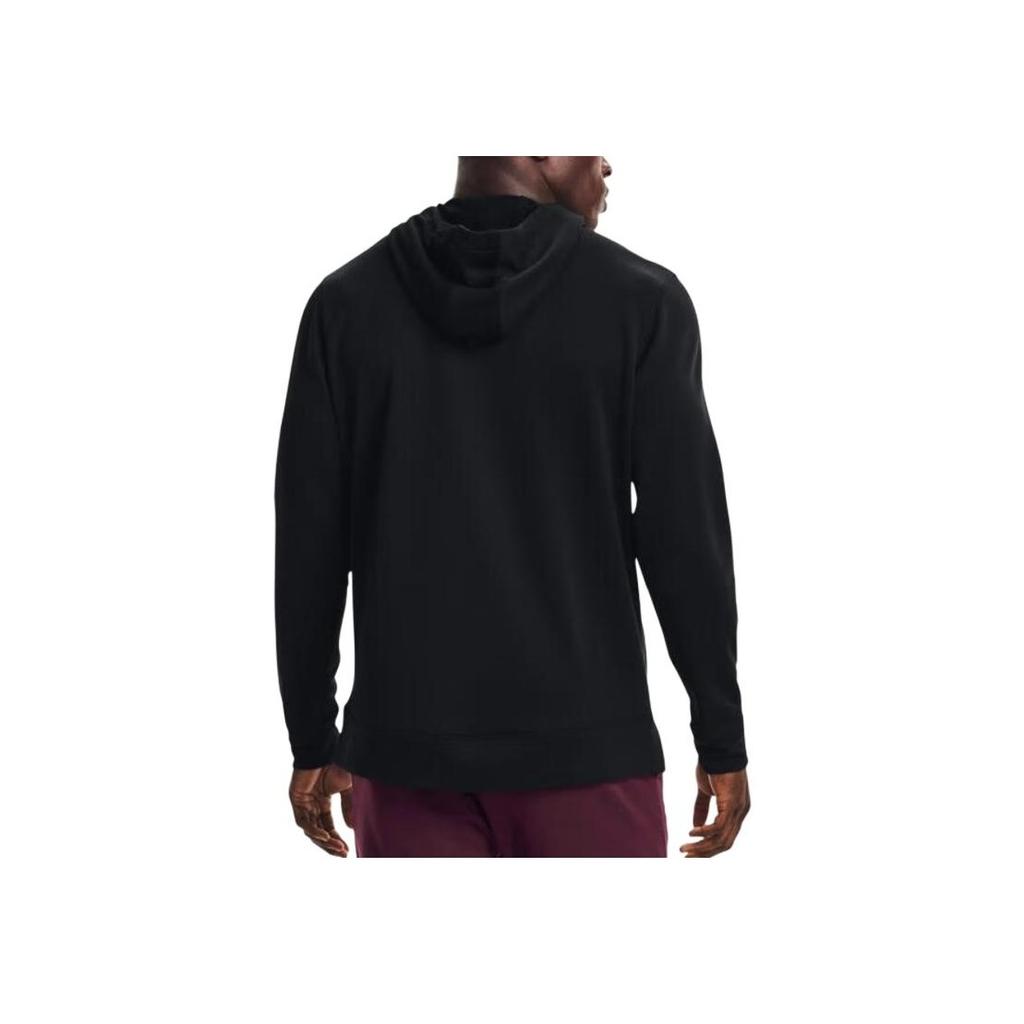 Under Armour Сплошной цвет пуловер на шнурке с капюшоном и длинными рукавами, мужские топы, черный 1366259-001