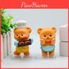 Lovable Bear Butter Pvc Figurine For Creative Desk Decor And Collectible Trendy