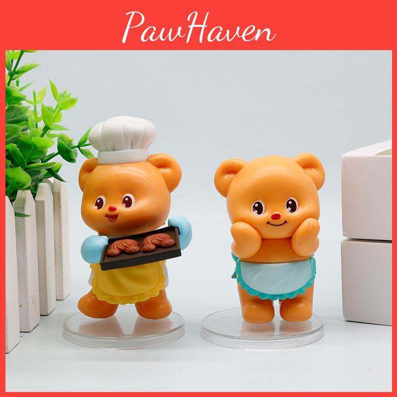 Lovable Bear Butter Pvc Figurine For Creative Desk Decor And Collectible Trendy