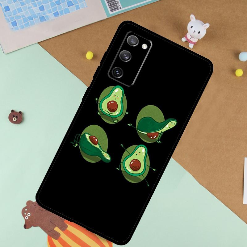 Авокадо Йога Забавный Рисунок Мягкий Чехол Для Samsung Galaxy S24 Ultra S9 S10 S20 S22 S21 Plus S23 FE S25 Ultra Funda Чехол