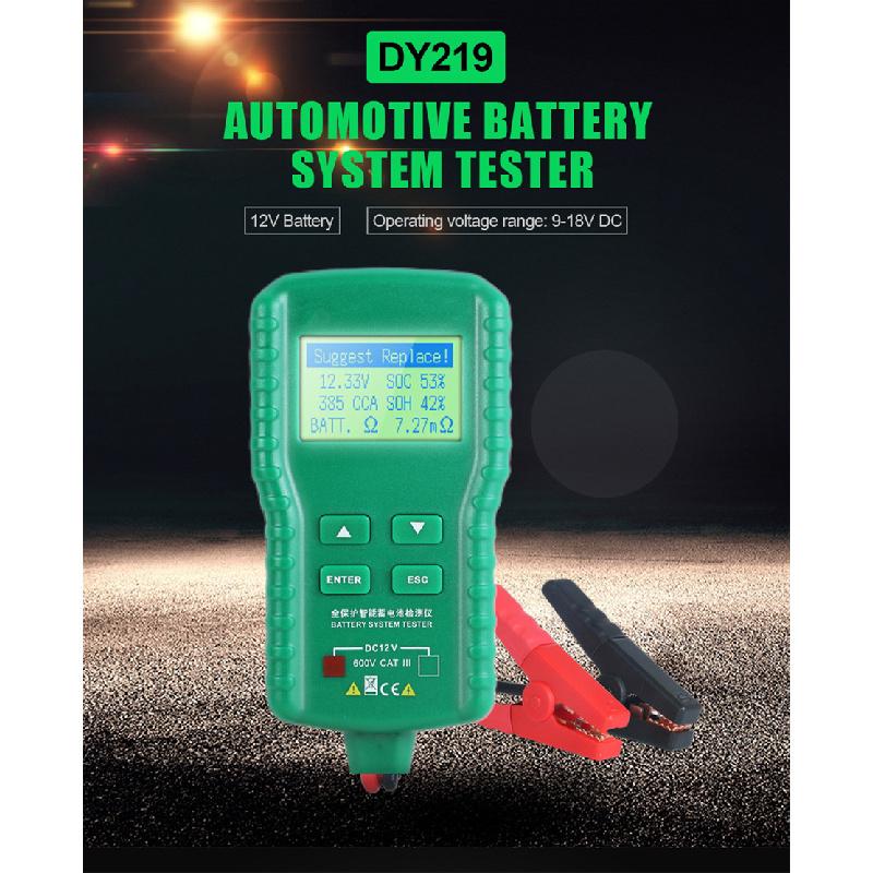 12V Тестер автомобильного аккумулятора 100~1700CCA Аккумулятор Свинцово-кислотный Тест пускового тока Зарядка Инструмент