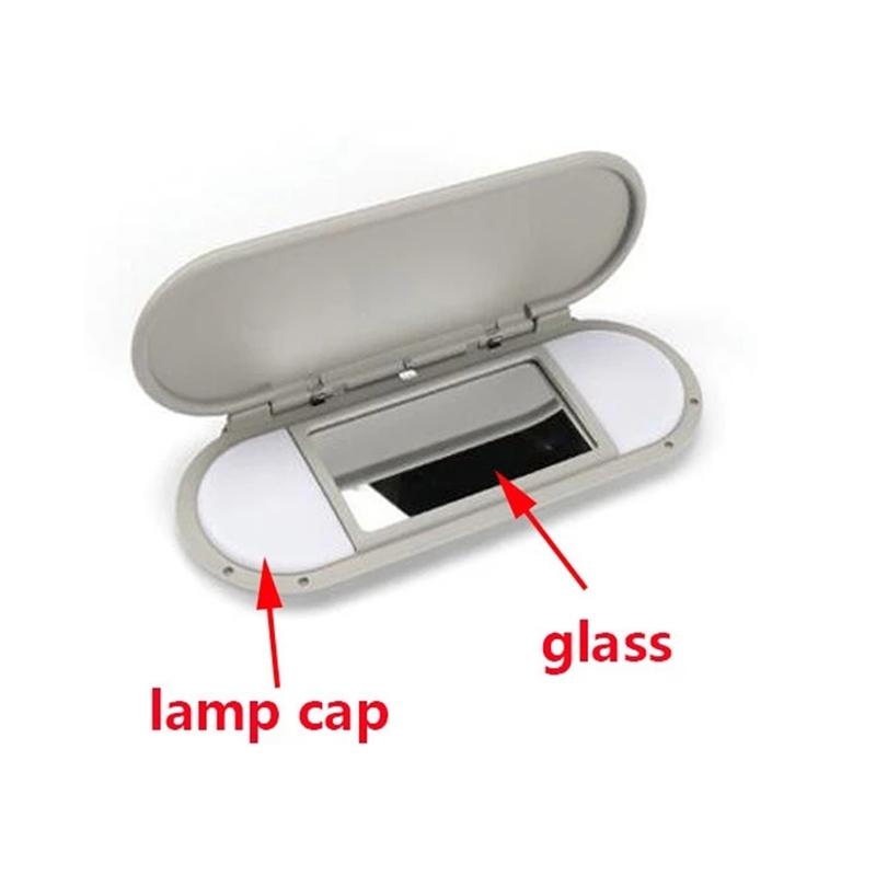 WO-Car Roof Sunvisor Sun Visor Makeup Mirror Glass Cover Light Lamp Cap Lid For-BMW Mini F54 F55 F56 F60 2015-