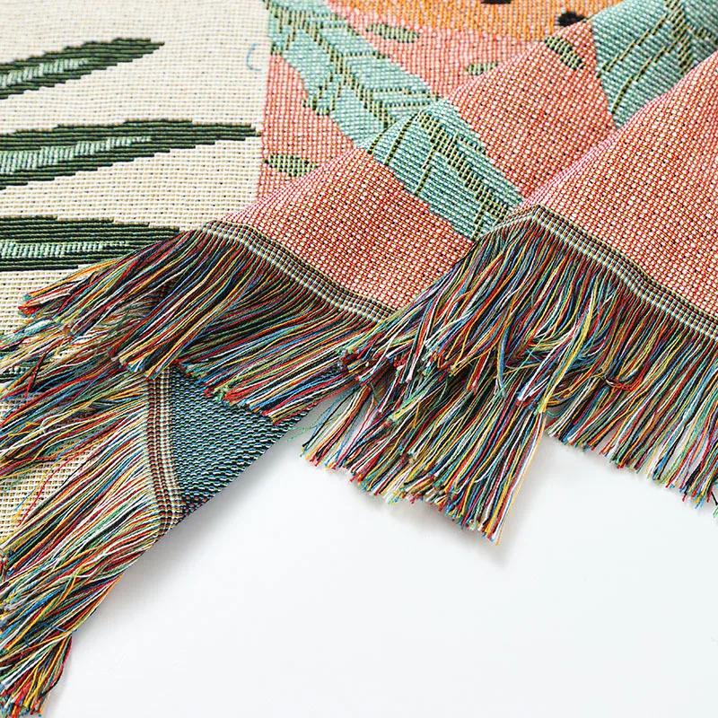 130x180cm Vintage Home DecorSoft Tassel Knitted Blankets Throw Blanket Sofa Towel Sofa Cover Outdoor Picnic Blanket Camping