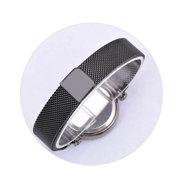 Женские кварцевые часы из нержавеющей стали, модный ультратонкий магнитный браслет