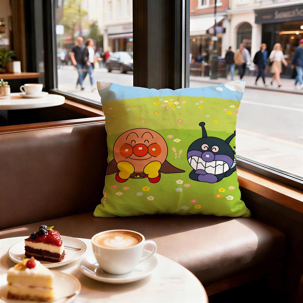 Cartoon Anpanman Cushion Cover Decorative Cushions Covers Cover Sofa 50X50 Pillow 4 Piece 45X45 40X40 Pillowcase