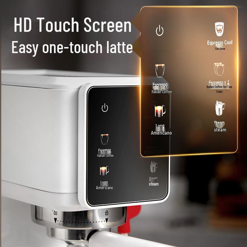 Компактная полуавтоматическая эспрессо-машина с капучинатором для горячих и холодных напитков