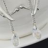 1 Pair Women Drop Earrings Smooth Faux Crystal Solid Color Wing Shape Long Tassel