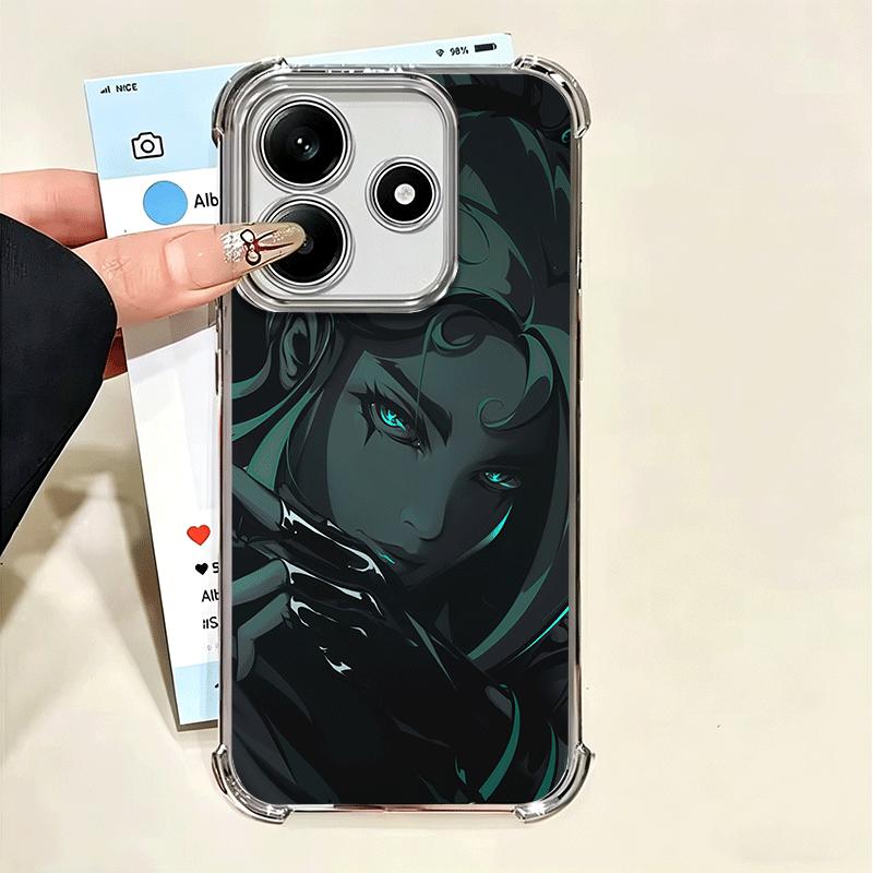 Черный Крутой Мягкий Чехол Для Телефона V-Valorant Game Для Xiaomi Poco X7 X8 Pro Max X6 X5 X3 F8 Ultra F7 M8 M7 M5S Redmi 15C 15A 15 14C 13C