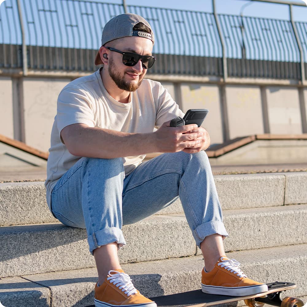 Spigen Чехол для Galaxy Buds2 Pro, совместимый с Galaxy Buds 2, функция блокировки, беспроводная зарядка, защита от потери, встроенный карабин, противоударный чехол