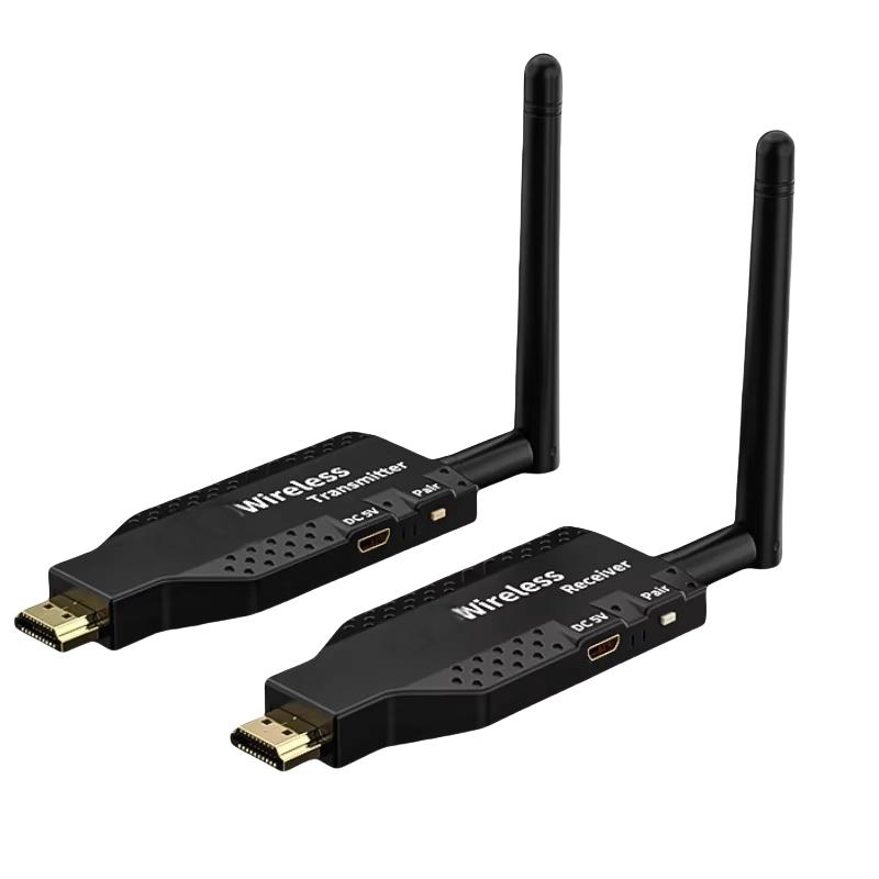 Wireless for HDTV 50M Transmitter Receiver Plastic Material 1 Tx to 4 Rx for Camera PC to TV Proje 1080P