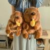 Плюшевый рюкзак Marmot Кавайная капибара Сумка-кроссбоди из плюша Милая мультяшная плюшевая кукла Модные кавайные рюкзаки для женщин