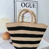 New High-end Raffia Woven Bag Straw Bag Women's Large-capacity Tote Bag Holiday Style Women's Bag Handbag