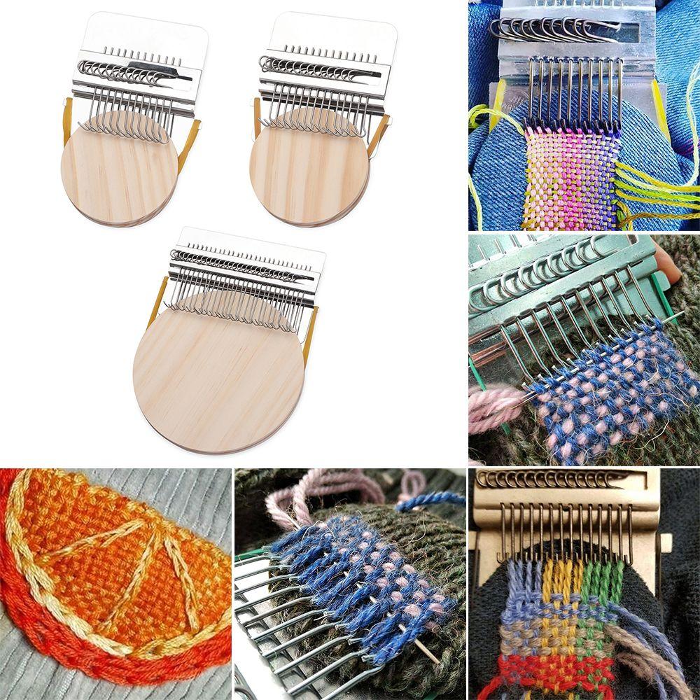 DIY Textile Tools Wooden Fun Mending Loom Darning Machine Loom Small Loom Speedweve Type Weave Tool