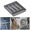 Cutlery Storage Tray with Transparent Lid Classification Compartments Organization Large Capacity Multi Box Tableware Fork Chopsticks Spoon Tableware