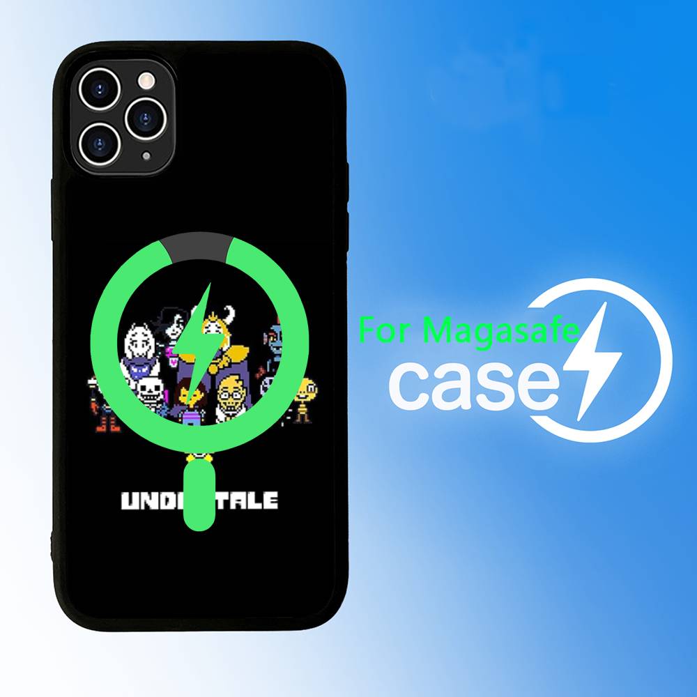 D-Deltarune Ральсей Для Magsafe Магнитный Чехол Для Телефона Беспроводная Зарядка PC+TPU Для iPhone 11 12 13 14 15 16 17 Pro Max Plus