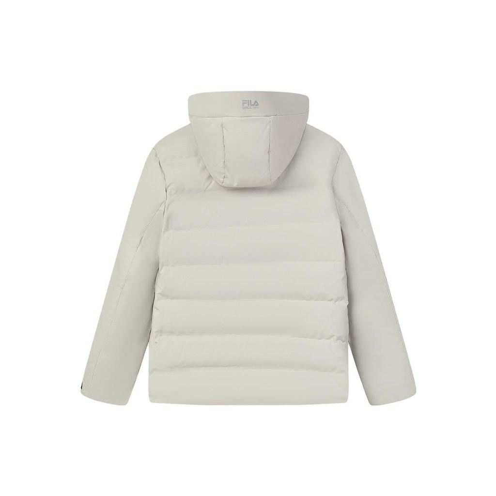 Fila Однотонная повседневная теплая пуховая куртка с капюшоном для мужчин верхняя одежда Мирно-серая F11M341904F-GY