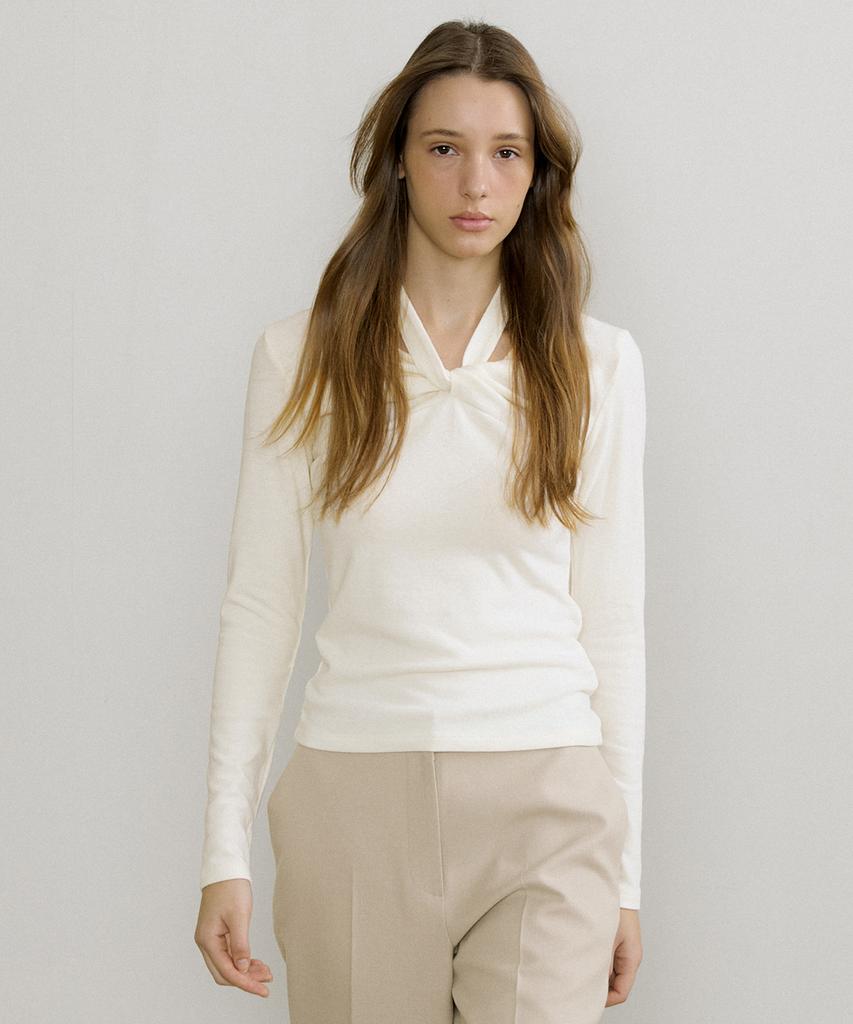 OCTETTE Jersey Twist Long Sleeve T_3Color