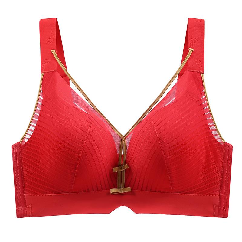 Мода Плюс размер тонкое бесшовное нижнее белье тетя анти-провисание спортивный бюстгальтер собранный, чтобы закрыть пару грудей