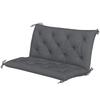 Bench Cushion Water-Repellent Seat Cushion Backrest Cushion 100 x 98 x 8 cm Dark Gray Garden Bench Hollywood Swing