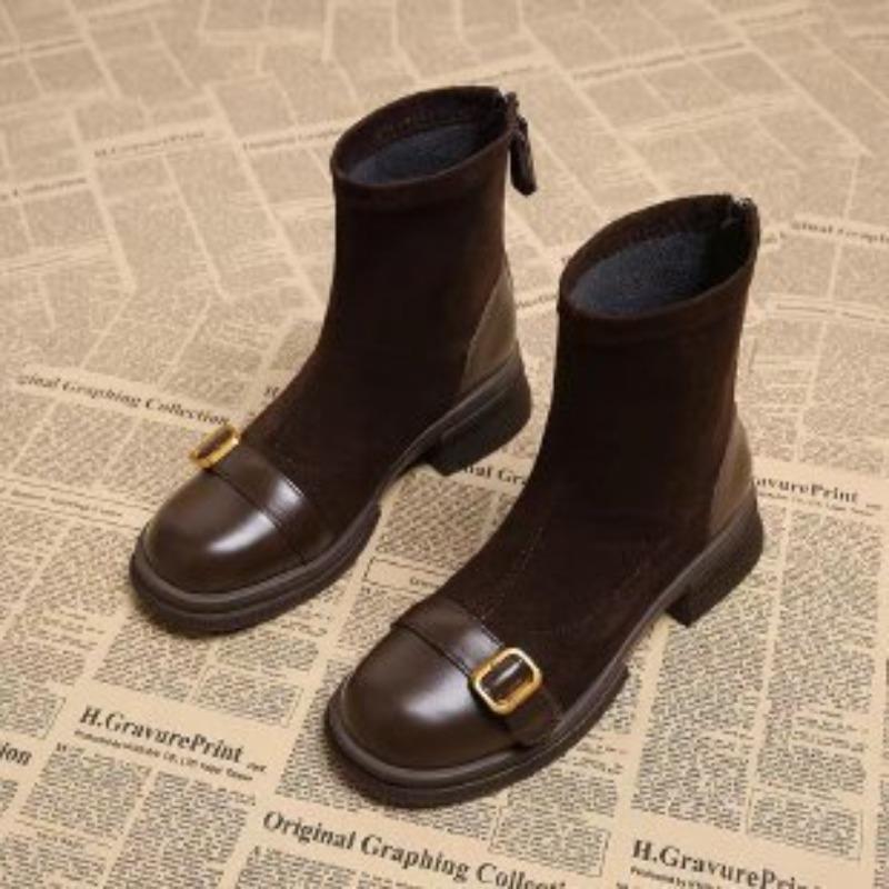 Элегантные короткие ботинки, женские ботинки, новые стрейчевые ботинки, ботинки-носки, ботинки до середины икры и женская обувь на флисе
