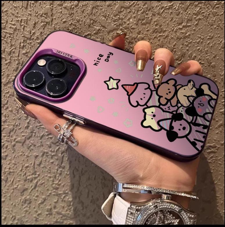Christmas star puppy iPhone16 mobile phone case 13 tide 12 female 11 cartoon 14pro all-inclusive Apple 15prom