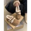 Пряжка ремня на толстой подошве, замшевые Birkenstocks, одна педаль, пушистая обувь, а также теплые снегоступы и хлопковые туфли.