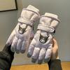 Kids Cartoon Ski Gloves Polyester Touchscreen Compatible Windproof Waterproof for Snowboarding and Skiing Winter Gear